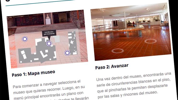 Página inicio de www.patrimoniovirtual.gob.cl El portal web patrimoniovirtual.gob.cl permite el recorrido virtual de algunos museos chilenos.