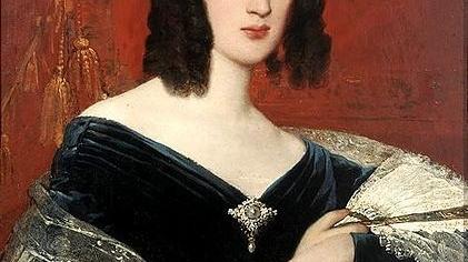 Retrato de Carmen Alcalde y Velasco de Cazote Presentación de "Proyecto Monvoisin en América" en el Museo Histórico Gabriel González Videla de La Serena.