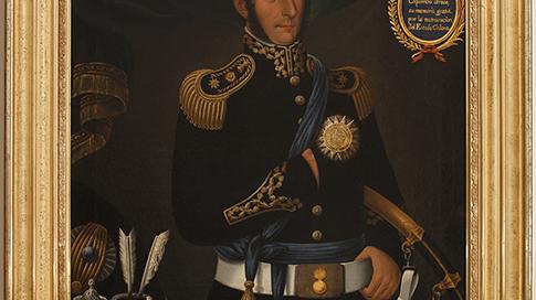 Retrato de José de San Martín Óleo sobre tela pintado por José Gil de Castro en 1818, conservado en el Museo Histórico Gabriel González Videla de La Serena.