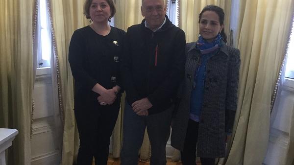 Vista protocolar de la Seremi de Cultura de Coquimbo Isabel Correa al Museo Histórico Gabriel González Videla. De Izquierda a derecha Bárbara Montecinos, funcionaria del museo; Rodrigo Iribarren, Director del museo e; Isabel Correa, Secretaria Regional d