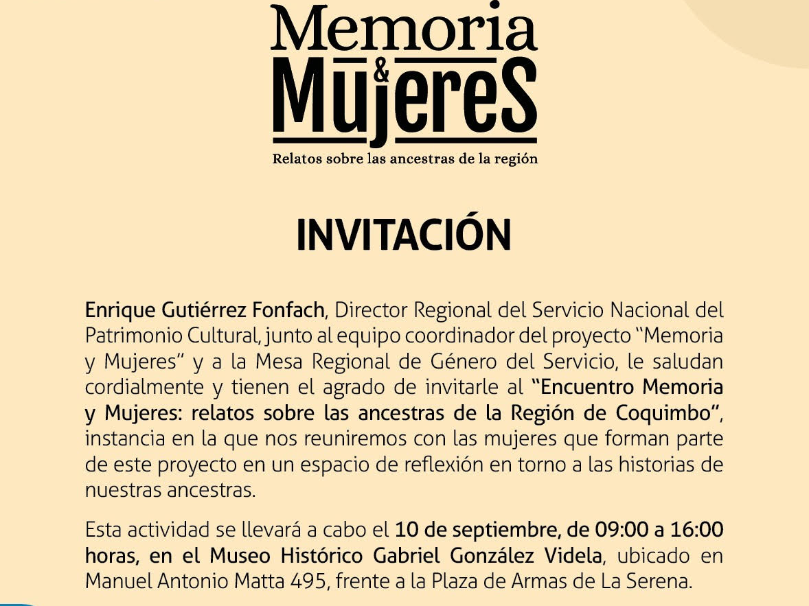 invitación a Encuentro Memoria y Mujeres