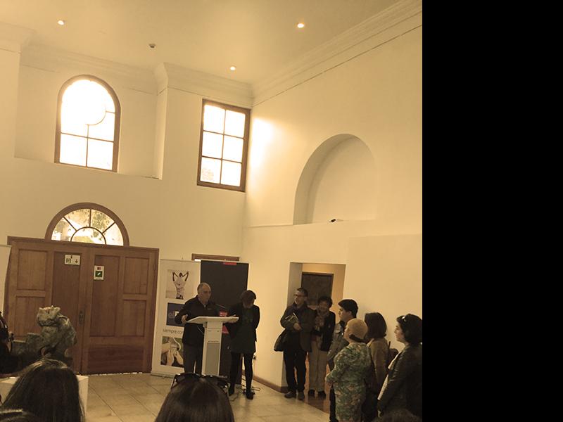 Rodrigo Iribarren, director del Museo Histórico Gabriel González Videla, inaugurando el &amp;quot;Salón de Julio&amp;quot;