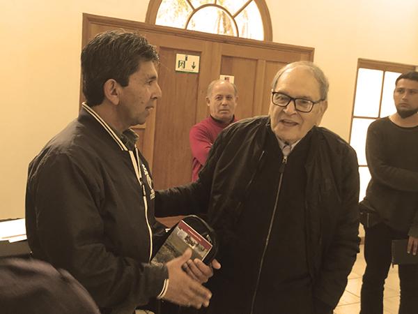 Eduardo Guzmán y Jorge Pinto en seminario de historia en La Serena.