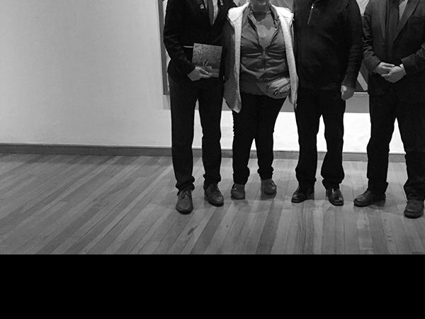 Félix Velasco, Irene Machuca, Jorge Martínez y Robinson Hernández en la inauguración de &amp;quot;Bandada de Girasoles&amp;quot;