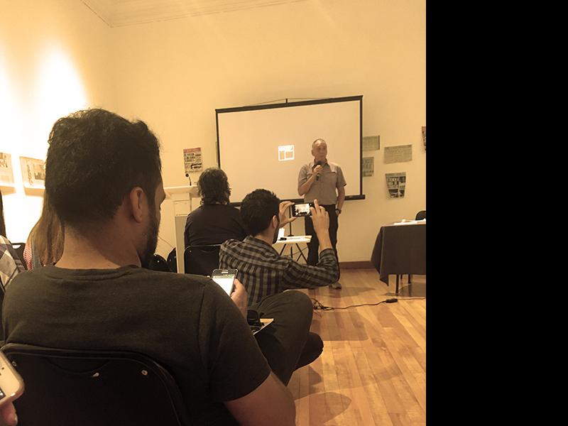 Rodrigo Iribarren presentando &amp;quot;El Cabro Lazzus&amp;quot;.