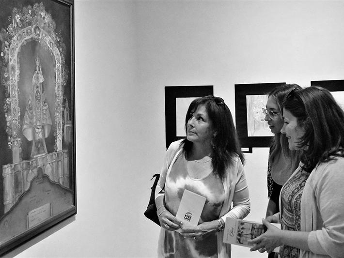 Amigas del museo en la inauguración de &amp;quot;Retrospectiva Óleos&amp;quot;.