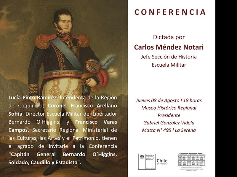 Invitación de la conferencia en el Museo Histórico González Videla