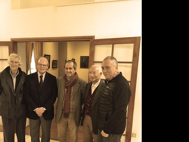 Rodrigo Iribarren; Luis Moncayo y Ricardo Puga entre otros inaugurando el &amp;quot;Salón de Julio&amp;quot;