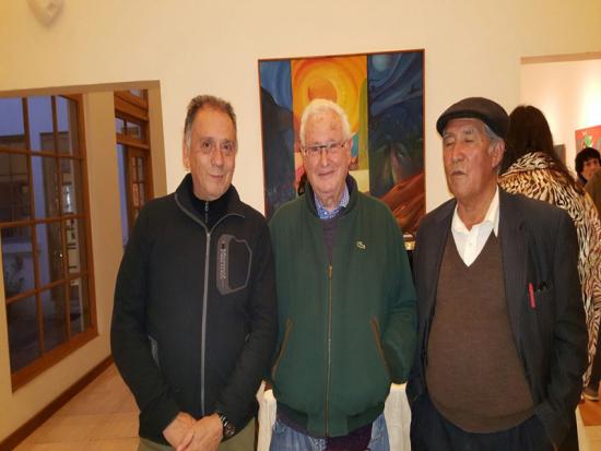 Jacques Chonchol junto a Rodrigo Iribarren y Mateo Castillo.