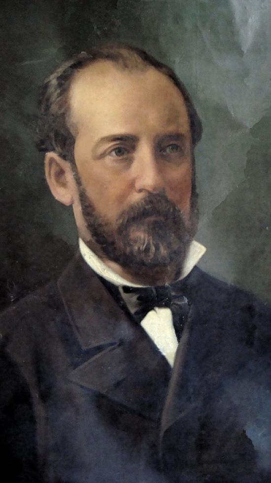 Retrato al óleo de Pedro Pablo Muñoz Godoy, pintado por José María Bravo. Obra restaurada por el Centro Nacional de Restauración y Conservación del Servicio Nacional del Patrimonio Cultural.