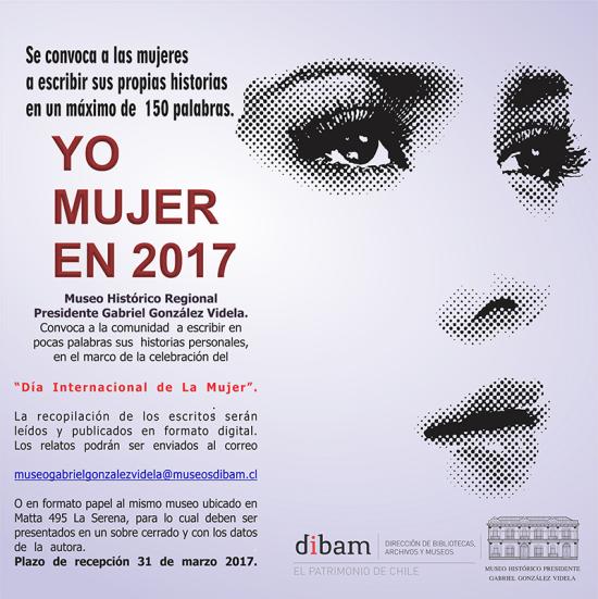 Afiche de convocatoria relatos de mujeres.