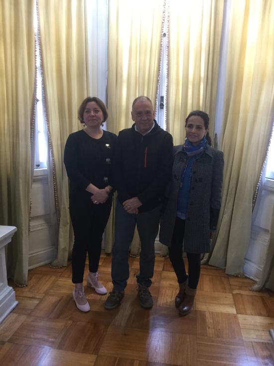 Vista protocolar de la Seremi de Cultura de Coquimbo Isabel Correa al Museo Histórico Gabriel González Videla. De Izquierda a derecha Bárbara Montecinos, funcionaria del museo; Rodrigo Iribarren, Director del museo e; Isabel Correa, Secretaria Regional d