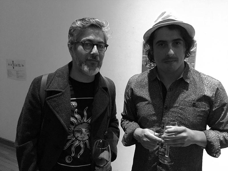Jaime Alfaro artista visual junto a Francisco Castro en la inauguración de &quot;Gabriela Mistral Imagen de Vida&quot; en La Serena.