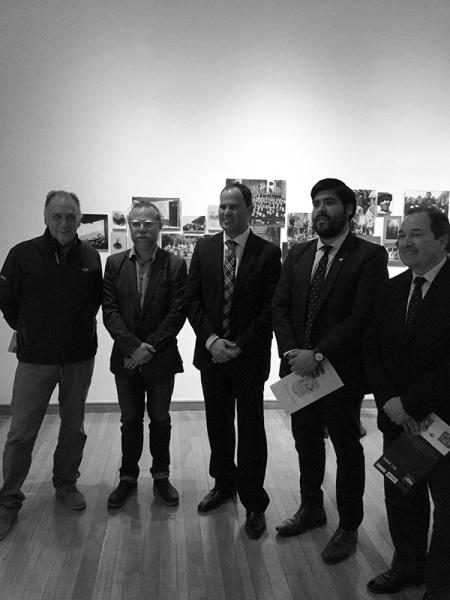 Rodrigo Iribarren; Mauricio Toro Goya; Francisco Puga; Javier Varas y Claudio Canut de Bon en el Museo Histórico de La Serena.