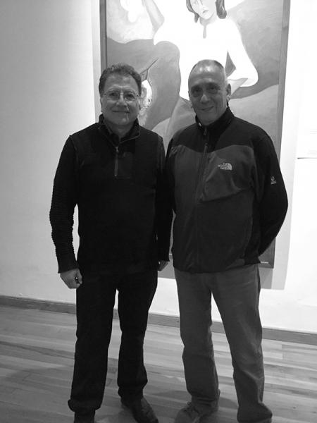 Jorge Martínez y Rodrigo Iribarren director del Museo Histórico Gabriel González Videla.