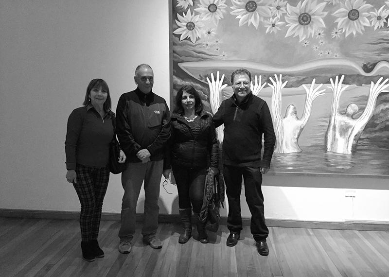 Jorge Martínez junto a Rodrigo Iribarren director del Museo Histórico de La Serena, Susana Rigollet y María Cecilia Moncada