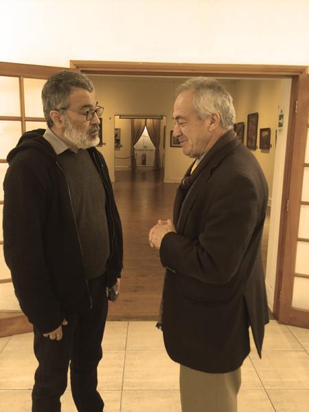 Ángel Durán y Juan Valdivia en seminario de historia en La Serena.