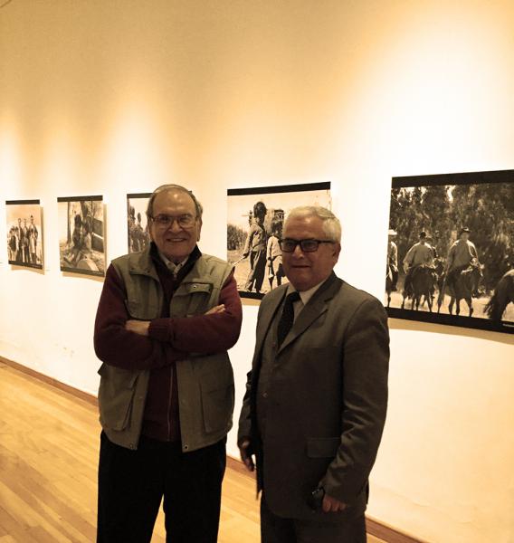 Jorge Pinto y Hernán Cortés en el Museo Histórico Gabriel González Videla de La Serena.