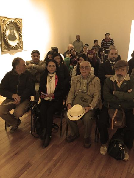 Autoridades en el descubrimiento del retrato de Pedro Pablo Muñoz.tados al descubrimiento del retrato de Pedro Pablo Muñoz.