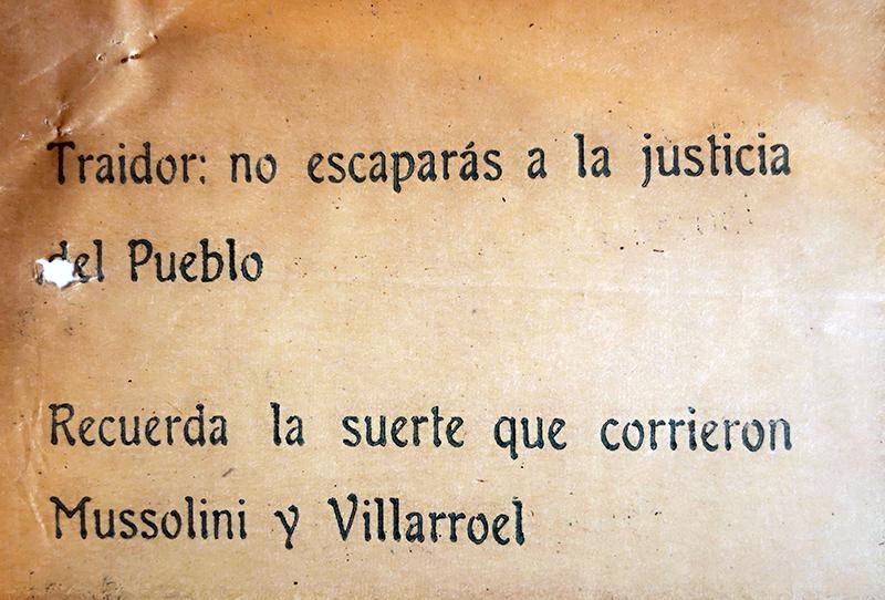 Panfleto expuesto en seminario de historia en La Serena.