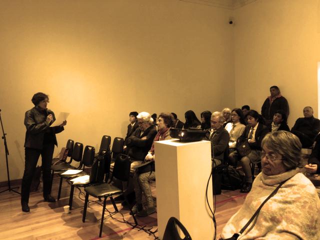 Margarita Romero presentando el documental &quot;Habeas Corpus&quot;