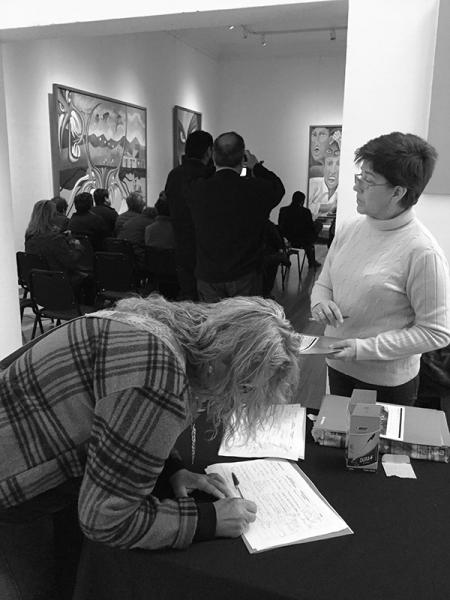 Acreditación de los asistentes al seminario de Derechos Humanos en La Serena.