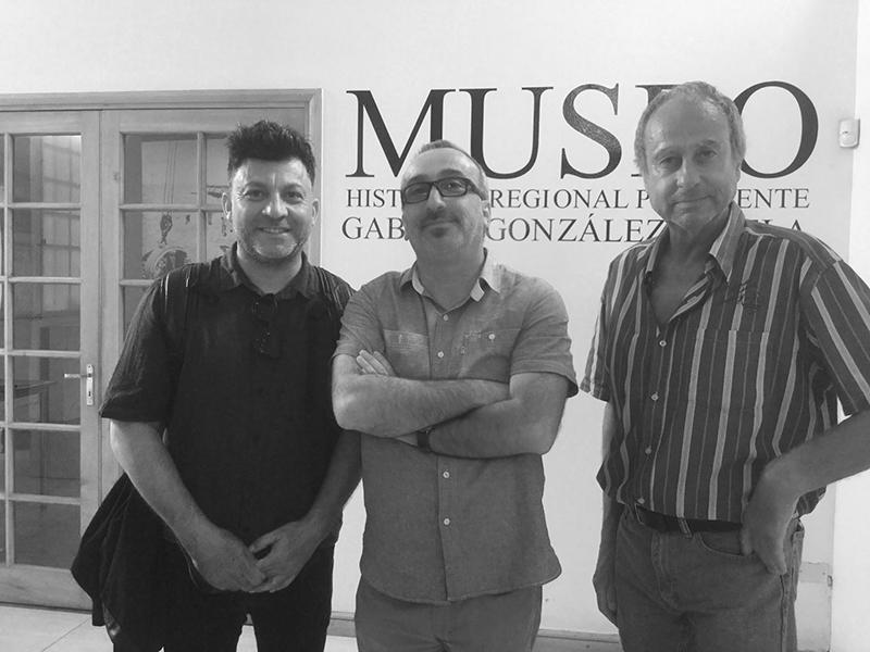 Nelson Sepúlveda; Eric Troncoso y Alberto Dentice en la exposición &quot;Retrospectiva Óleos&quot;.