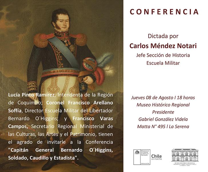 Invitación de la conferencia en el Museo Histórico González Videla