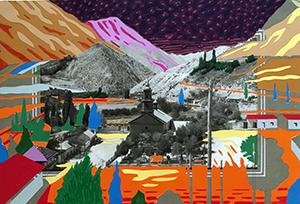 Obra de Alejandro Ramos de la exposición &quot;Gabriela Mistral Imagen de Vida&quot; en La Serena.