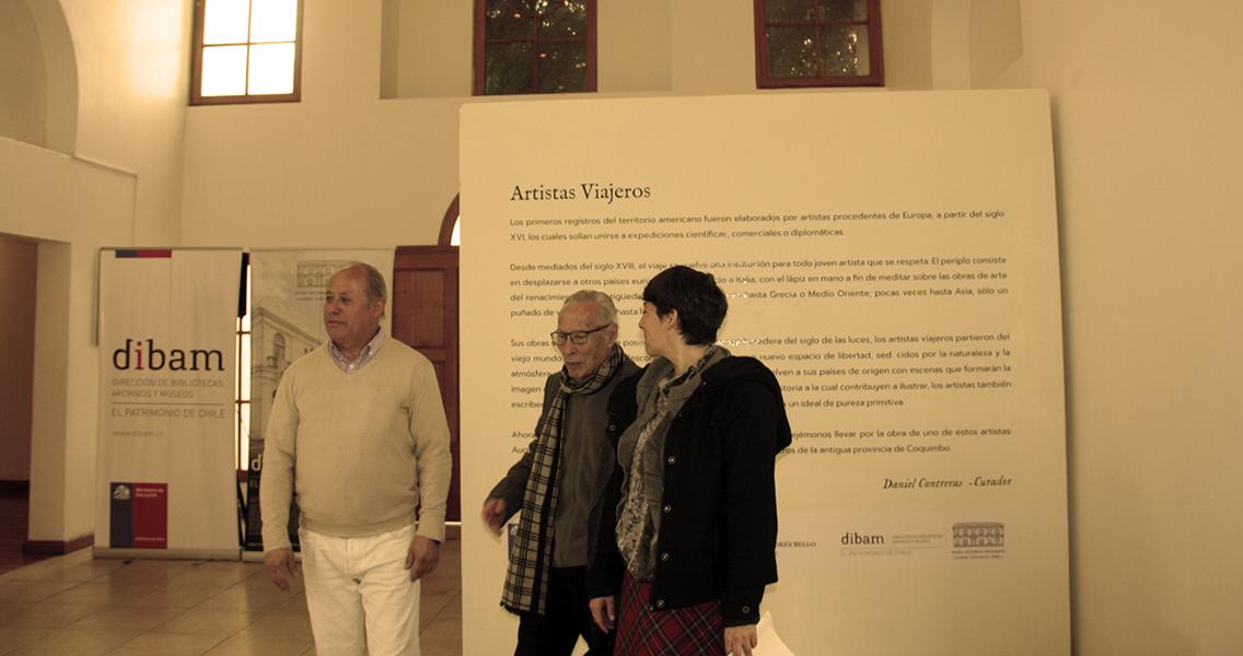 Visitantes de la exposición de Borget