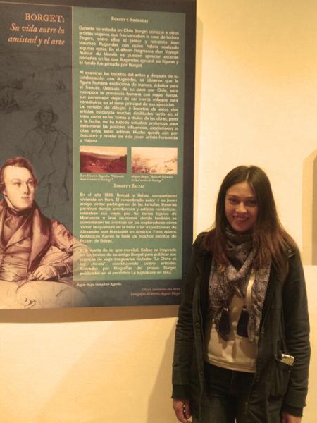 Visitante de la exposición de Auguste Borget.